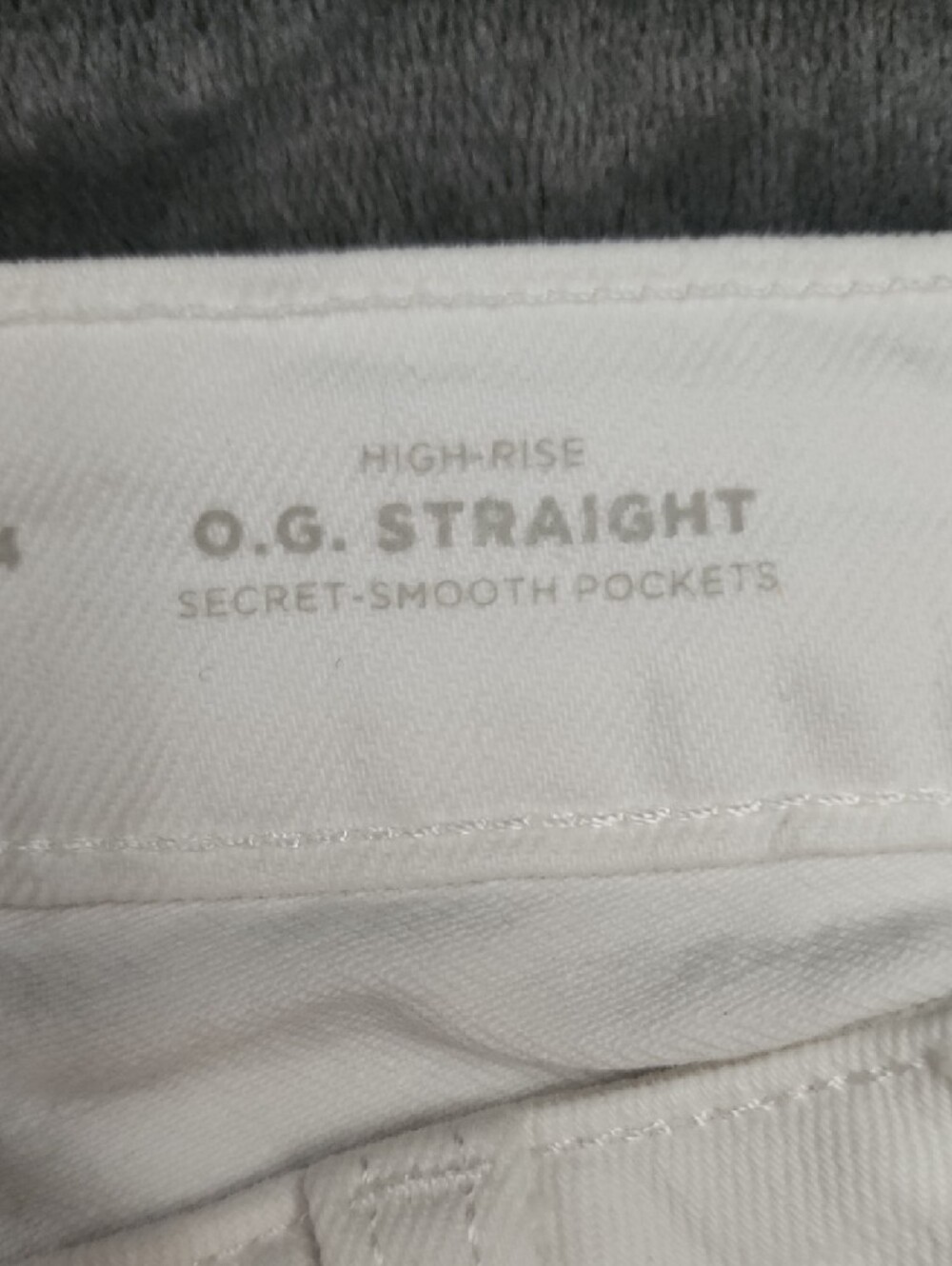 Old Navy White High-Rise O.G. Straight Leg Jeans Size 14 - Picture 4 of 10